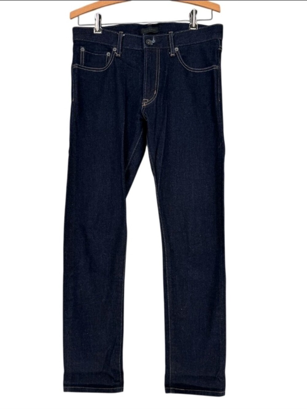 Uniqlo Men's Selvedge Slim Straight Jeans in Deep Indigo 31x29